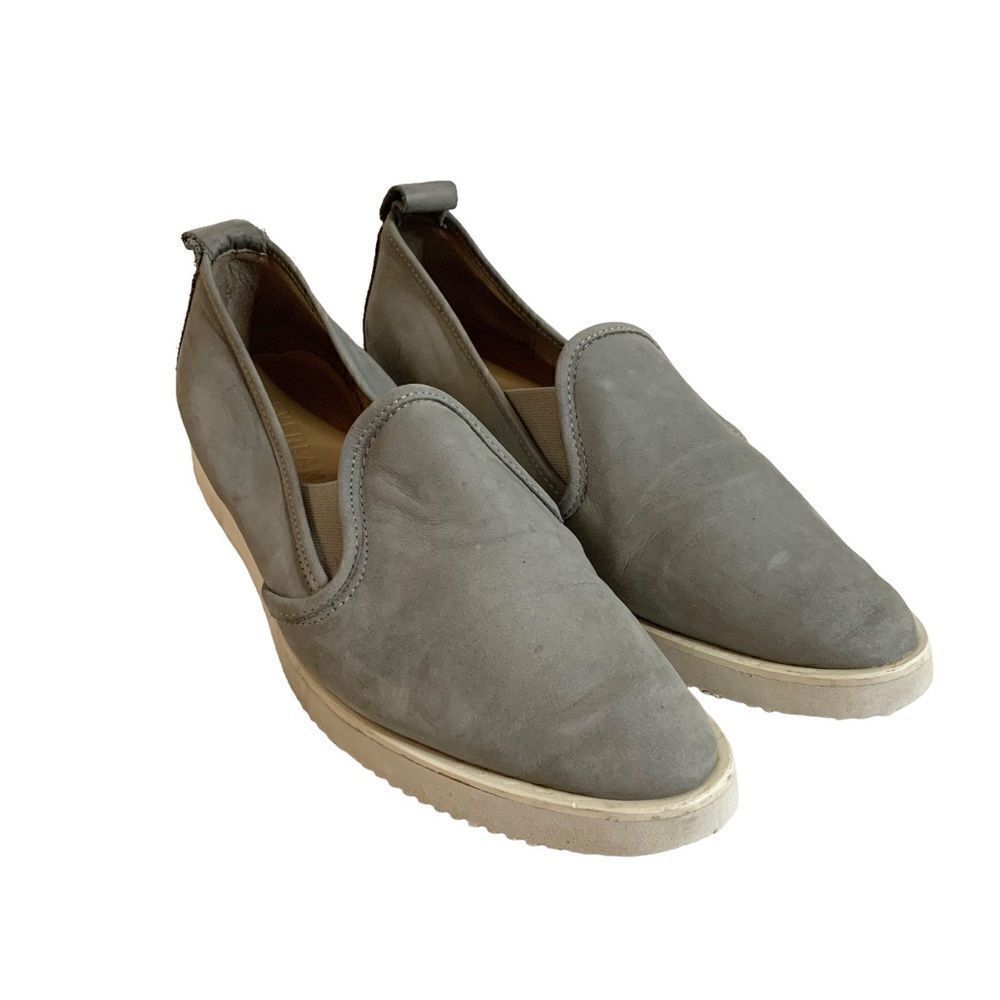 Women’s 𝅺Everlane gray The Nubuck Street slip on shoes size 8.5